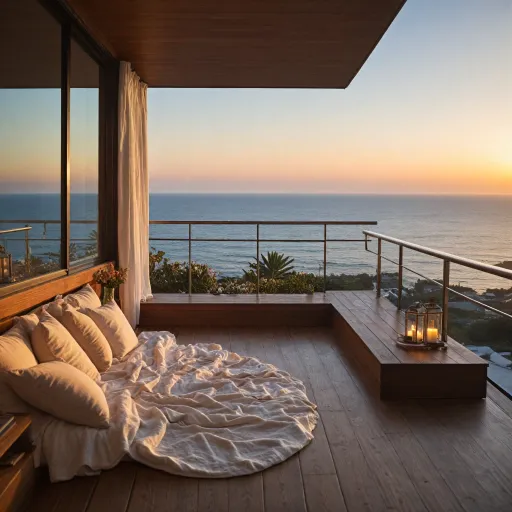 Elegant stays in a hotel with hot tub on balcony for refined long trips